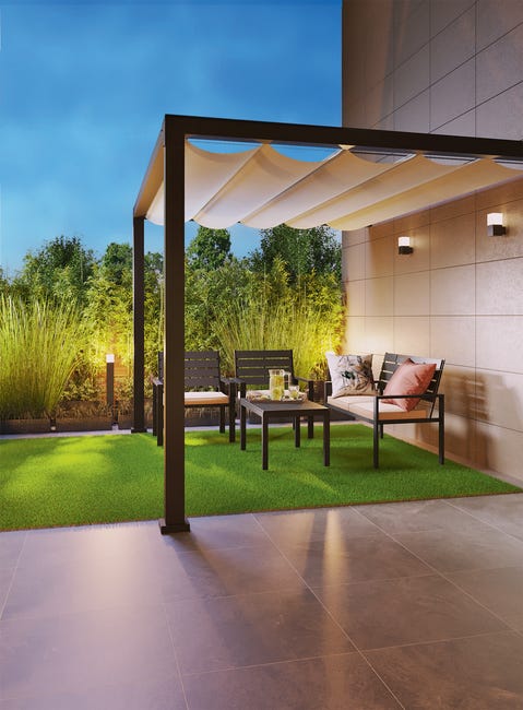 Meble ogrodowe zestaw Patio antracytowe Ote