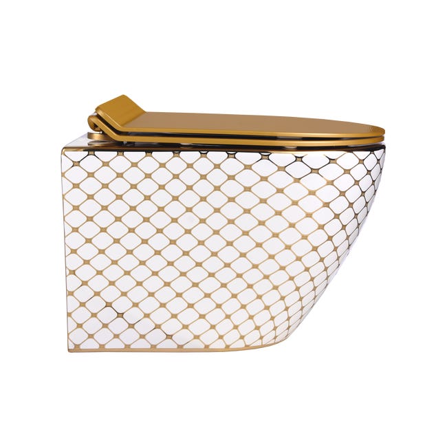 Miska WC wisząca Alice II Checked Gold Domino
