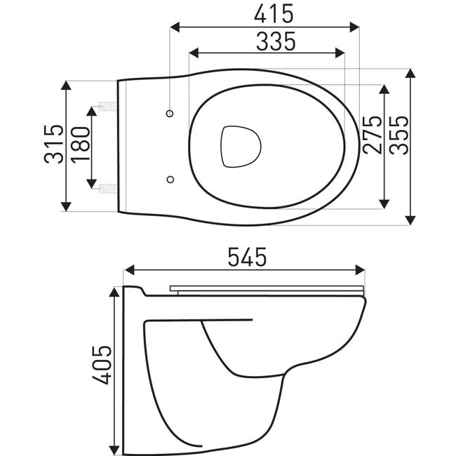 Miska WC wisząca Doris Novoterm