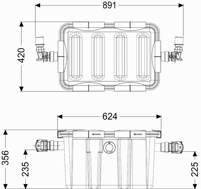 Mobilny separator tłuszczu EASYSINK NS 0.7 KESSEL