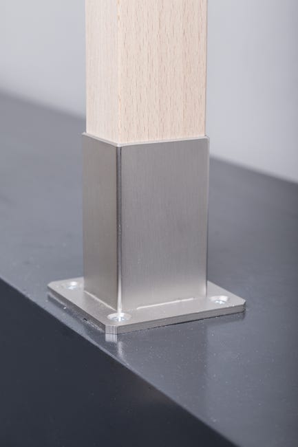 Mocowanie słupka 37x47 mm poziome stal nierdzewna
