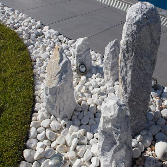 Monolit kamień Purple Wave 90-110 cm 50kg biały Garden Stones