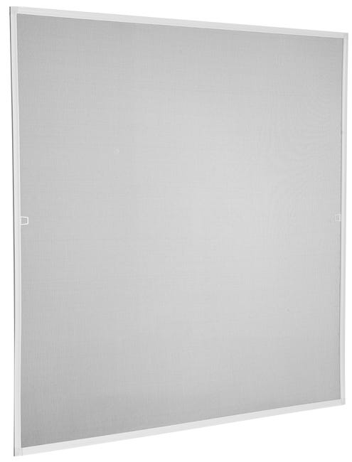 Moskitiera z białą ramą na okno 150x150 cm czarna tkanina Artens