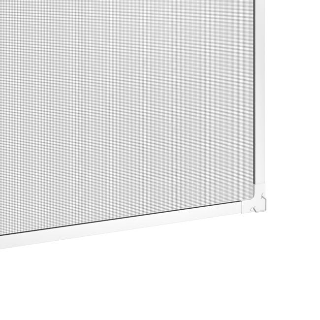 Moskitiera z białą ramą na okno na na magnes 120x120 cm czarna tkanina Artens