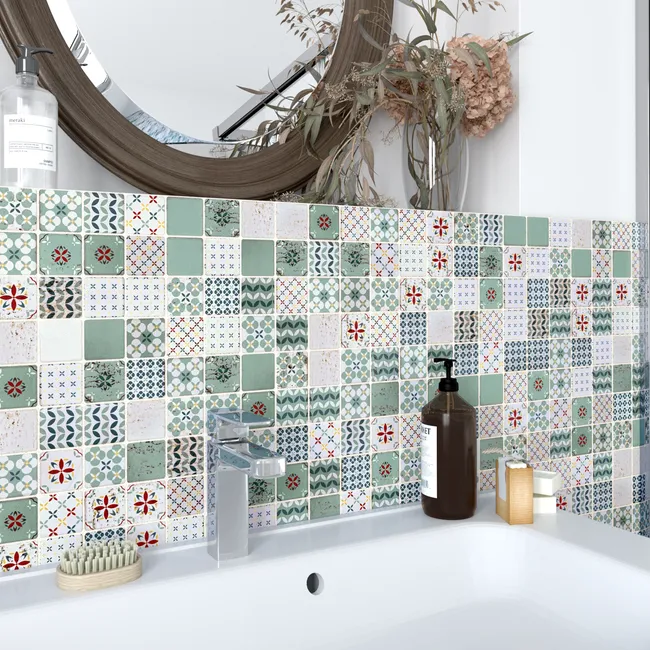 Mozaika Locarno Mix Green White Mat 30 x 30 Artens