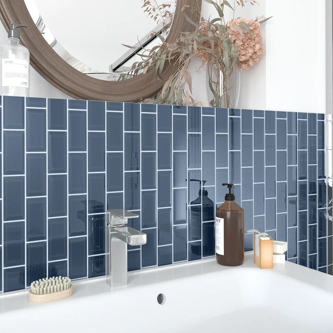 Mozaika Metro Dark Blue Glossy 29 x 34 Artens