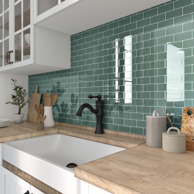 Mozaika Metro Green Glossy 29 x 34 Artens