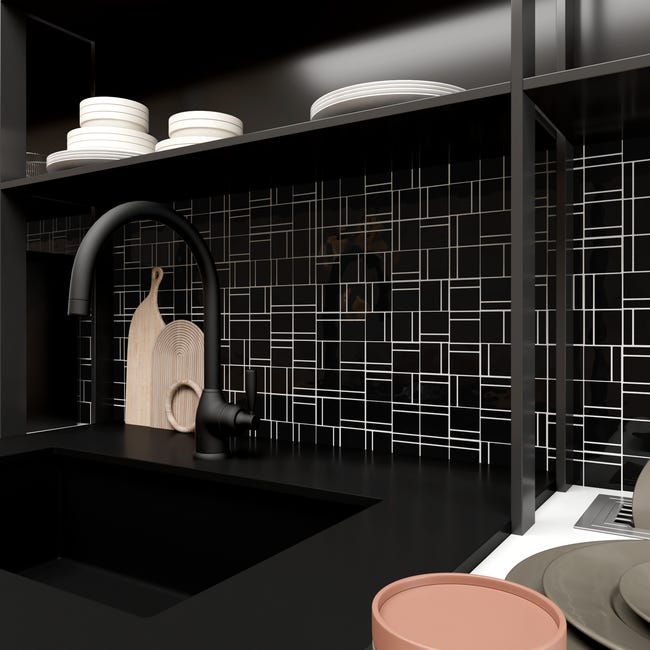 Mozaika Square Black 30 x 30 Artens