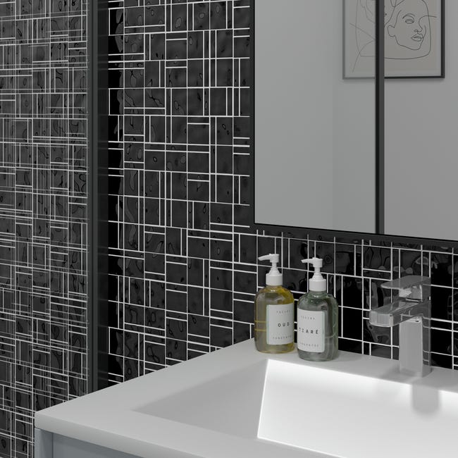 Mozaika Square Black 30 x 30 Artens