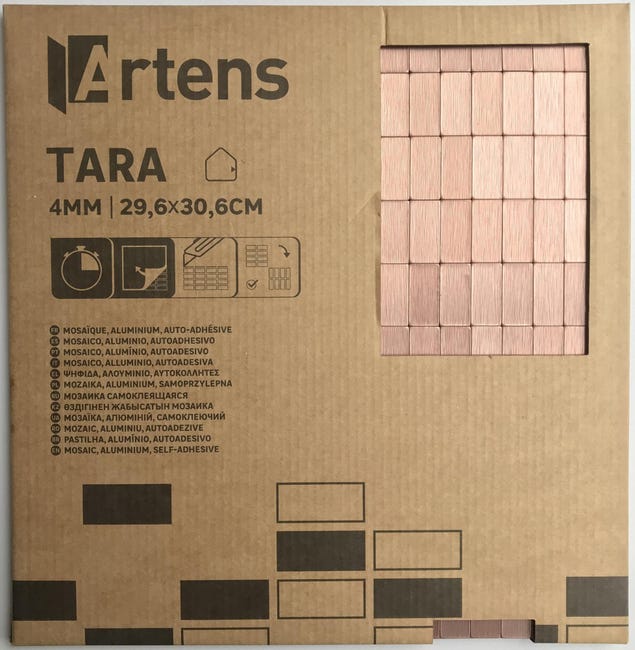 Mozaika Tara Pink Gold Rect 29.6 x 30.6 Artens