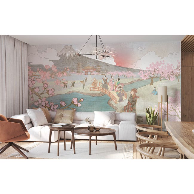 Mural Fuji japoński pejzaż 500 x 280 cm delikatna struktura