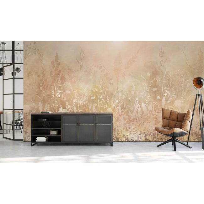 Mural Ginger Trawy Boho 400 x 280 cm struktura płótna