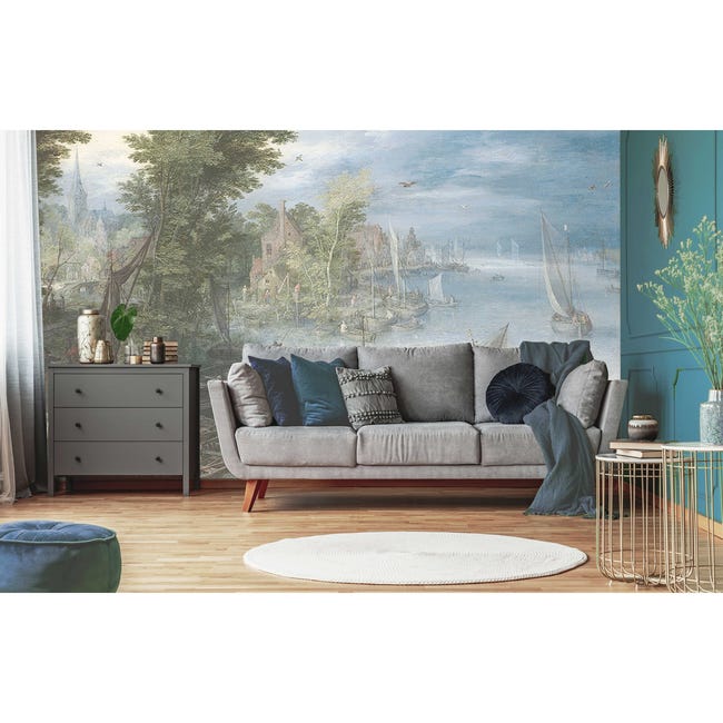 Mural Haga pejzaż portowy 500 x 280 cm delikatna struktura