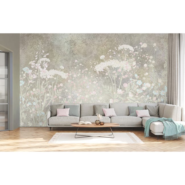 Mural Herbarium zioła 500 x 280 cm delikatna struktura