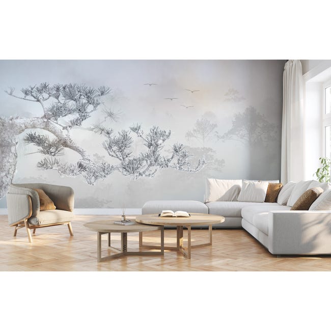 Mural Hida odlatujące ptaki 500 x 280 cm delikatna struktura