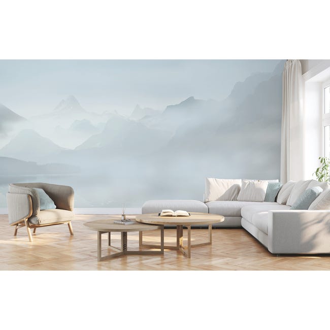 Mural Mountains góry we mgle 500 x 280 cm delikatna struktura