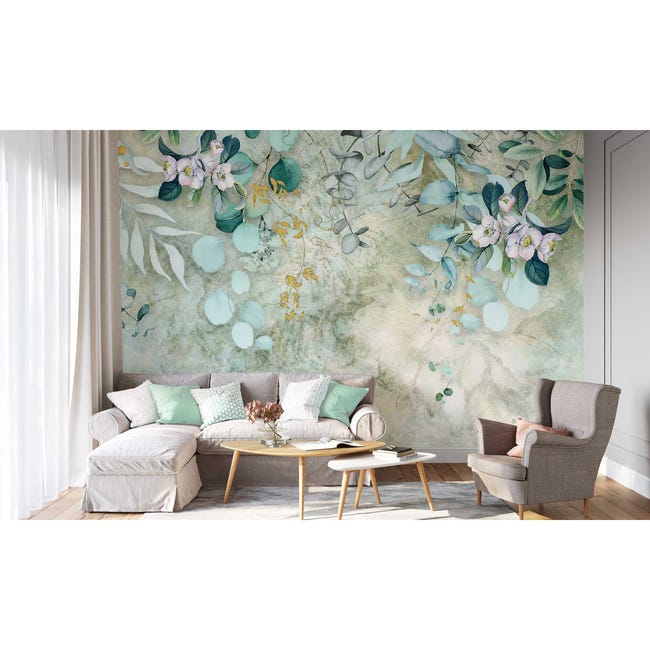 Mural Sky Flowers 400 x 280 cm delikatna struktura
