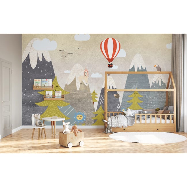 Mural dzicięcy Baloon lot balonem 500 x 280 cm delikatna struktura