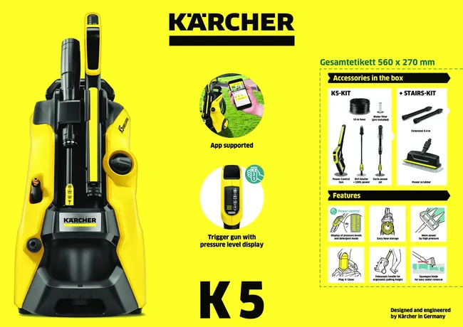 Myjka ciśnieniowa Kärcher K 5 Power Control Stairs 2100W 145bar