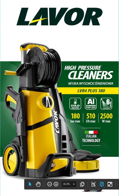 Myjka ciśnieniowa LVR Seria Lavor 2500 W 140bar
