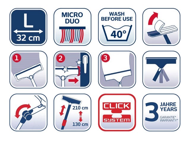 Myjka do szyb teleskopowa Window & Frame Cleaner L LEIFHEIT