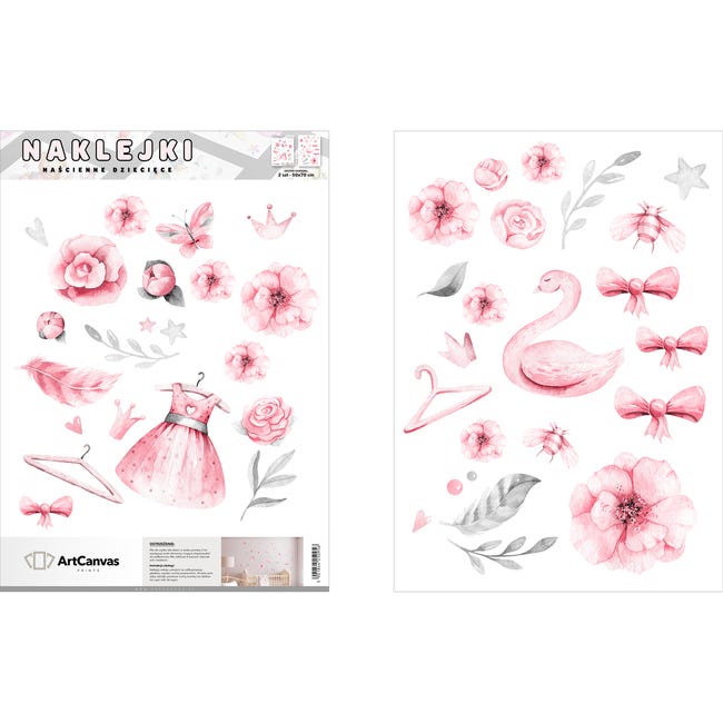 Naklejki dla dzieci Pink 50 x 70 cm