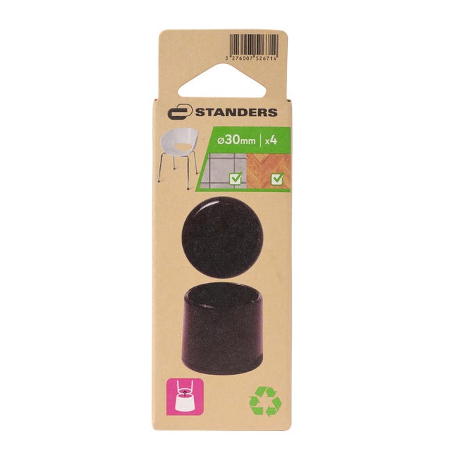 Nakładki ochronne czarne 30 mm 4 szt. Stander