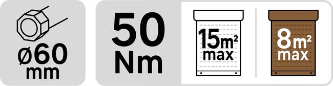 Napęd do rolet antywłamaniowych 45 mm 50 Nm LEXMAN