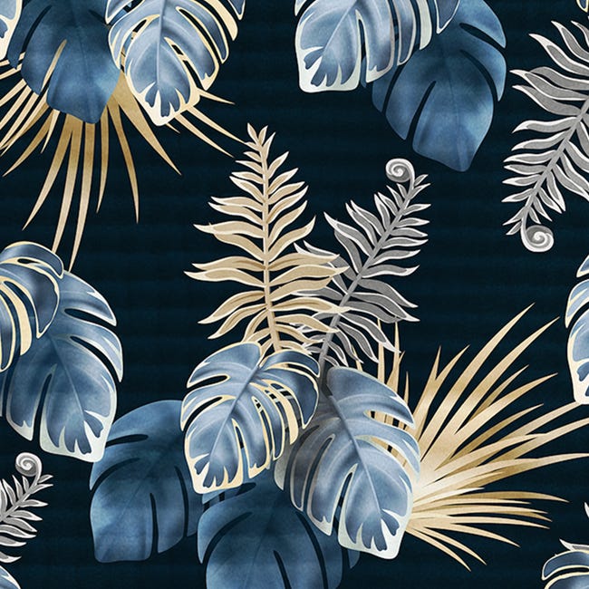Narzuta Caviar czarno-niebieska 200 x 220 cm