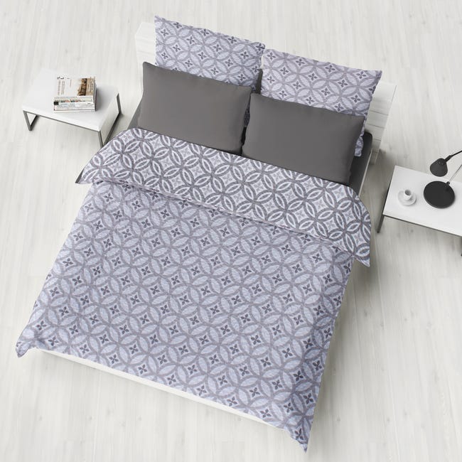 Narzuta dwustronna Noblesse srebrna 150 x 200 cm