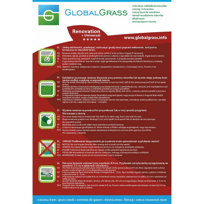 Nasiona trawy Renovation+Universal 0.5kg Global Grass