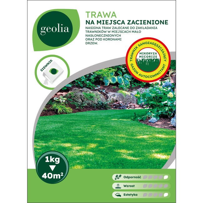 Nasiona trawy do miejsc zacienionych + mikoryza 1kg Geolia