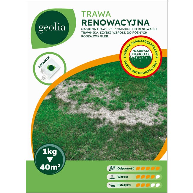 Nasiona trawy renowacyjnej + mikoryza 1kg Geolia