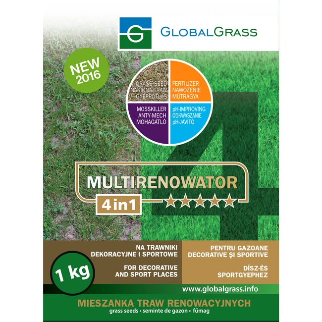 Nasiona trawy renowacyjnej Multirenowator 4w1 1kg Global grass