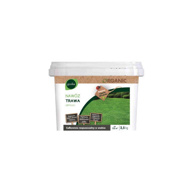 Nawóz organiczny do trawnika 2.5kg Geolia