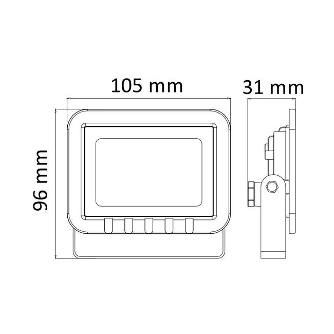 Naświetlacz COB IP65 czarny aluminium LED POLUX