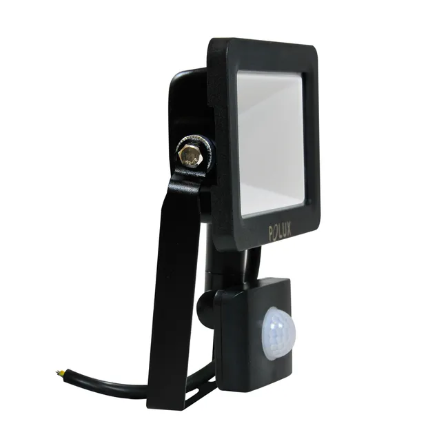 Naświetlacz COB z czujnikiem ruchu IP65 czarny aluminium LED POLUX