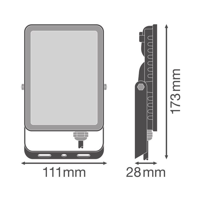 Naświetlacz Essential czarny IP65 1600 lm LED Ledvance