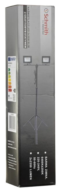 Naświetlacz LED 2 x 30 W 2 x 2350 lm IP65 czarny