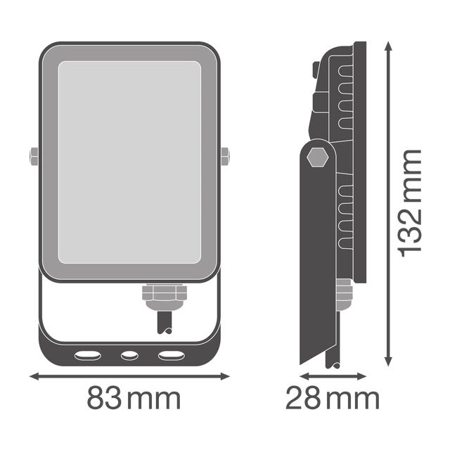 Naświetlacz zewnętrzny Essential czarny 900 lm IP65 LED Ledvance