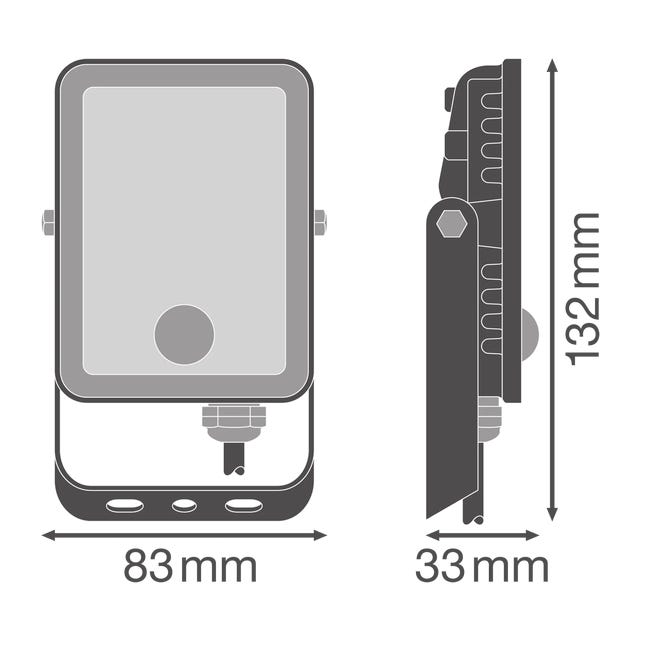 Naświetlacz zewnętrzny Essential z czujnikiem ruchu czarny 900 lm IP65 LED Ledvance