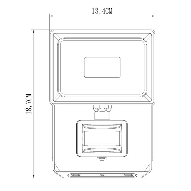 Naświetlacz zewnętrzny Yonkers szary z czujnikiem 2700 lm IP44 Inspire