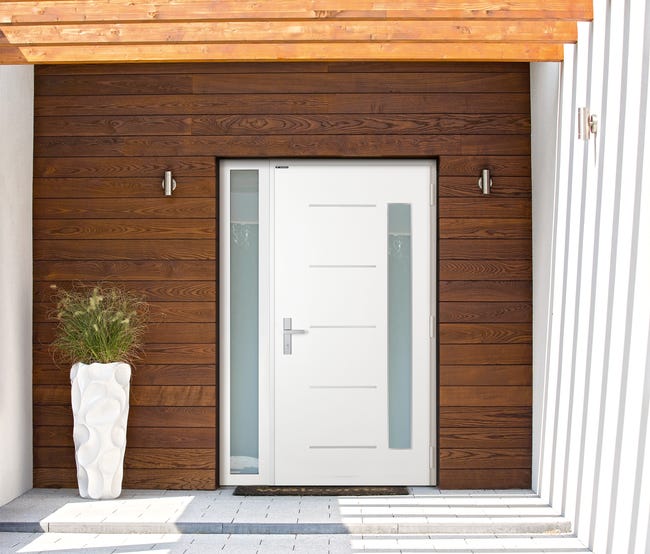 Naświetle do drzwi Novia 320x2095 mm szyba silver (lustro weneckie) rama biała Wiśniowski