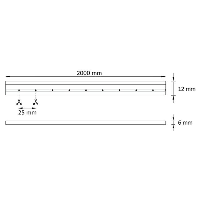 Neon LED IP65 2 m biały Polux