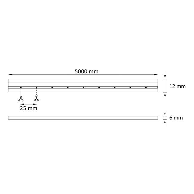 Neon LED IP65 5 m niebieski Polux