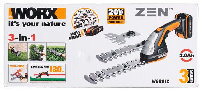 Nożyce do trawy akumulatorowe Worx 20V 2Ah