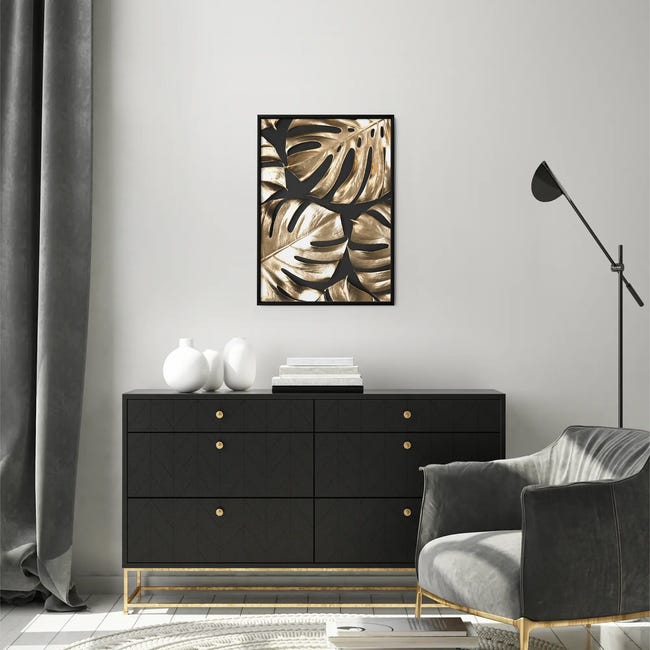 Obraz Złote Liście 50 x 70 cm