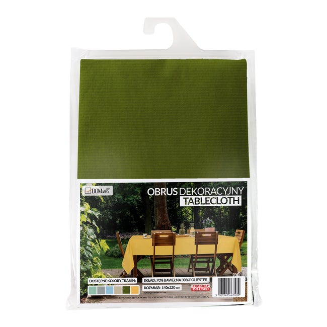 Obrus na stół Monocolor zielony 140 x 200 cm