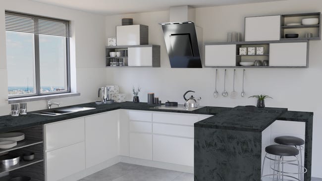 Obrzeże do blatu 28 mm czarny księżyc 2 szt.