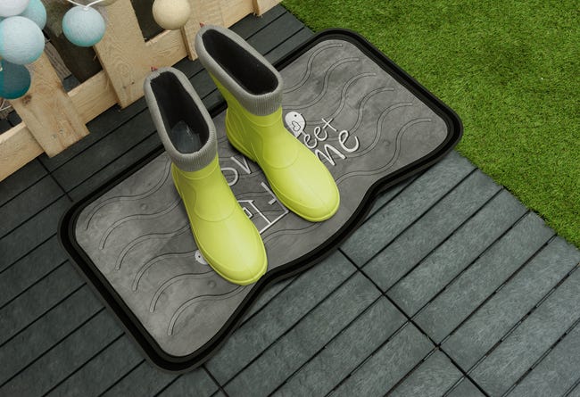 Ociekacz na buty Eco Sweet Home 75 x 38 cm szary z recyklingu